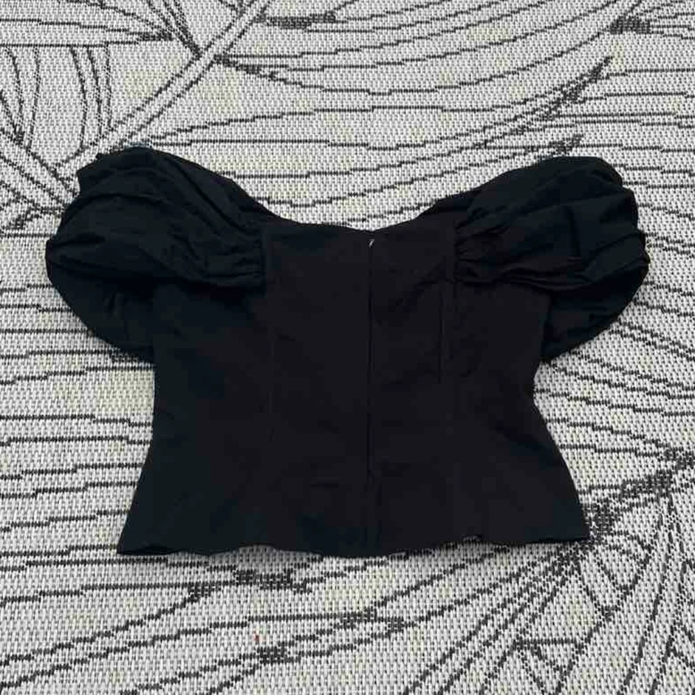 WHBM Black Drama Sleeve Bustier - Picture 4 of 6